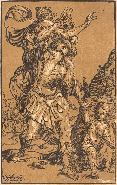 Ludolph Büsinck, Aeneas Saving His Father from Troy