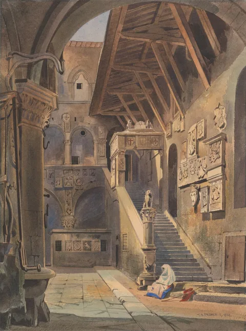 Thomas Hartley Cromek, Court of the Bargello, Florence