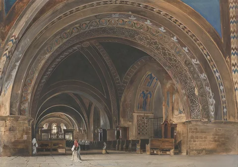 Thomas Hartley Cromek, The Interior of the Lower Basilica of St. Francis of Assisi