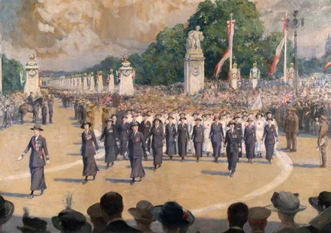 George Harcourt, The Voluntary Aid Detachments: Peace Procession, 19 July 1919