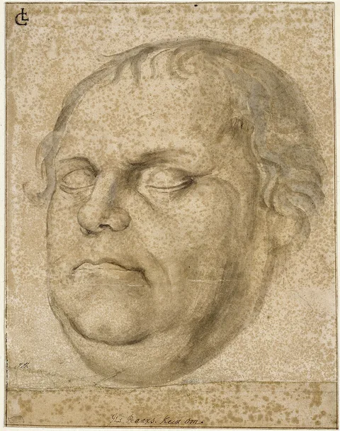 Lukas Furtenagel, Portrait Sketch of the Dead Martin Luther