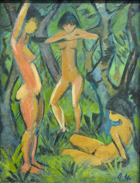 Otto Müller, Three Nudes in the Forest