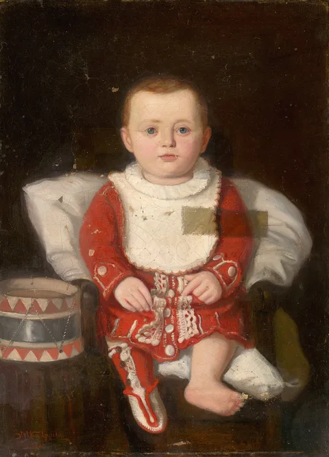 Gyula Stetka, Portrait of a Child with a Drum