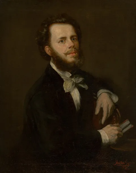 Gyula Stetka, Portrait of a Young Man with Beard