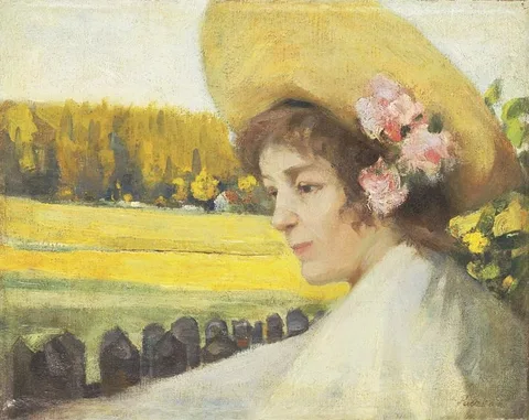 Ferenc Paczka, Portrait of a Woman with Hat