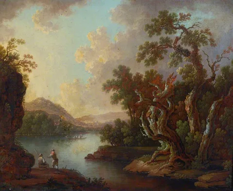 Claes van Beresteyn, Landscape with a Lake among Hills