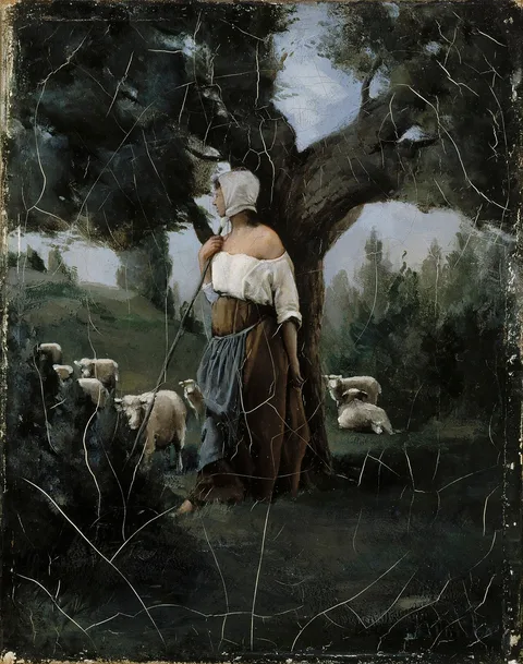Aukusti Uotila, Shepherdess and Sheep