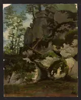 Adrian Głębocki, Landscape with rocks from the vicinity of Mzurów