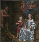 John Hayls, Portrait of a Lady and a Boy, with Pan