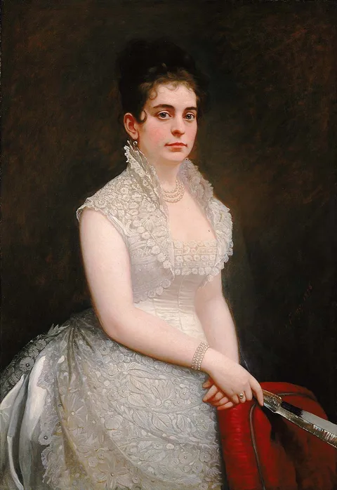 Jared Bradley Flagg, Alice Pike Barney, in Wedding Gown