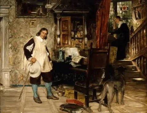 David Dalhoff Neal, Oliver Cromwell visists Mr John Milton