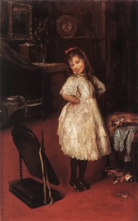 Artúr Lajos Halmi, Young Girl at the Mirror