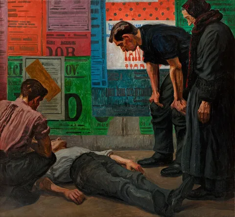Karel Myslbek, Accident at the Building Site