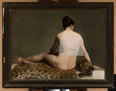 Feliks Cichocki, Nude of a seated woman