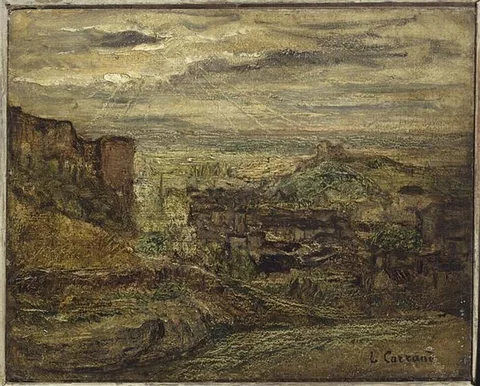 Louis Carrand, Paysage au soleil couchant