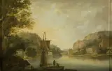 Thomas Leeson Scrase Rowbotham, View of the Avon and Hotwells Showing the Foundations for Windsor Terrace