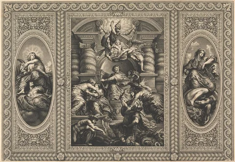 Simon Gribelin, The Ceiling of the Banqueting House at Whitehall: The Peaceful Reign of James I
