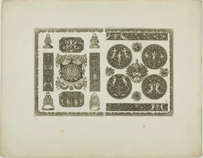 Simon Gribelin, Plate Five, from Book of Ornament