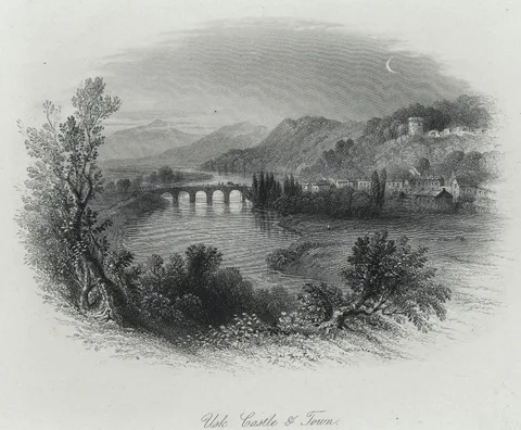 James Tibbits Willmore, Usk Castle & Town