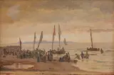 Carl Neumann, Hjemvendende fiskere modtages på Hornbæk Strand
