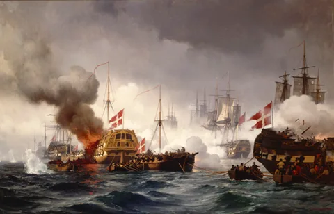 Carl Neumann, Scene from the battle of Copenhagen 1801.