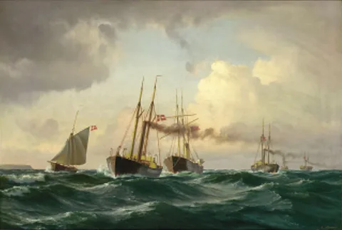 Carl Neumann, Steamships at sea.