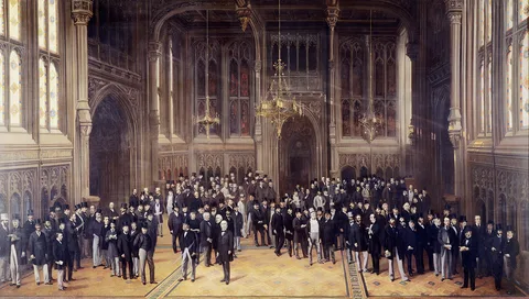 Henry Barraud, Lobby of the House of Commons, 1872–1873