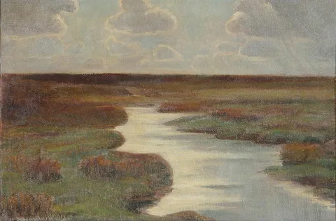 Johan Ulrik Bredsdorff, A stream running through a meadow.