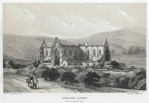 George Rowe, Tintern Abbey, from the Entrance Road