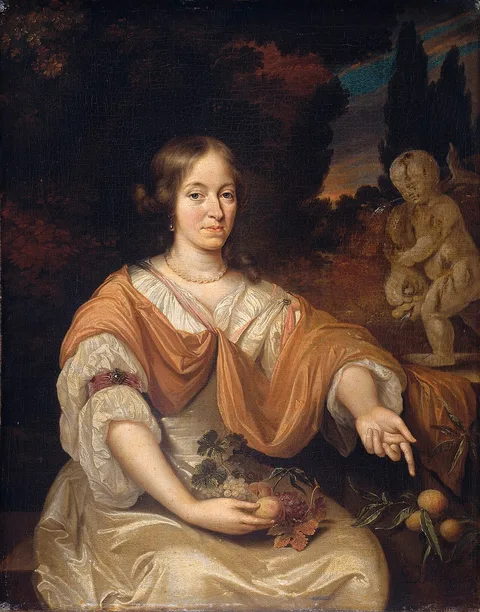 Daniël Haringh, Portrait of Sara Pottey (1651-1705), wife of Johan van Bochoven
