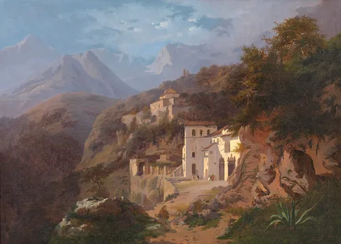 Edouard De Vigne, The Capuchin Monastery in Cava (Salerno)