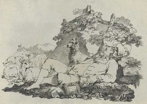 John Boyne, Shepherd with Dog and Sheep