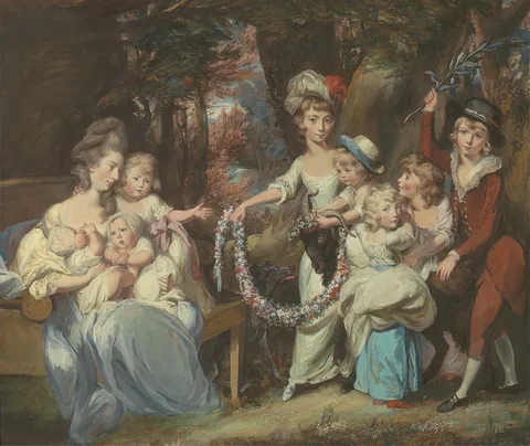 Daniel Gardner, Mrs. Justinian Casamajor and Eight of her Children