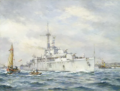 B. F. Gribble, HMS Amethyst arriving at Hong Kong, 3 August 1949