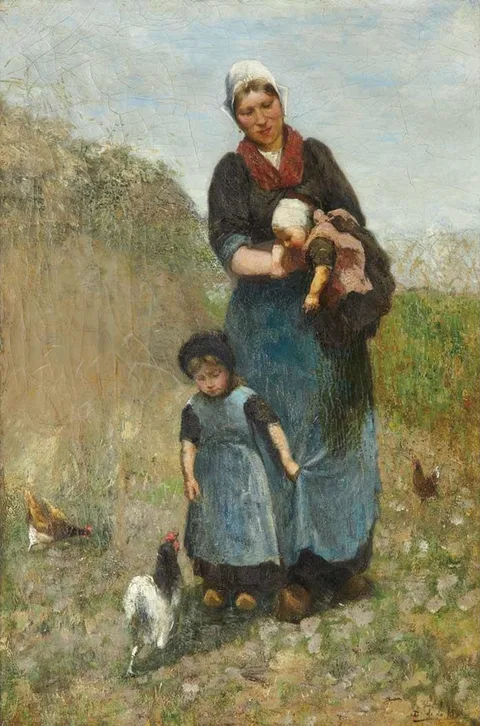 David de la Mar, Country woman with her children