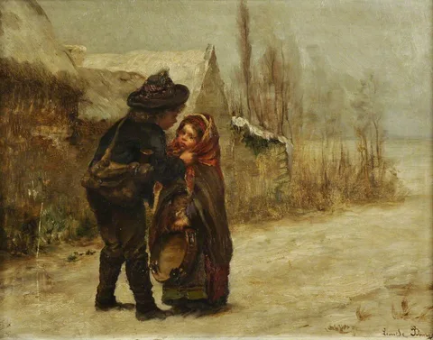 Léonide Bourges, Two Children in the Snow