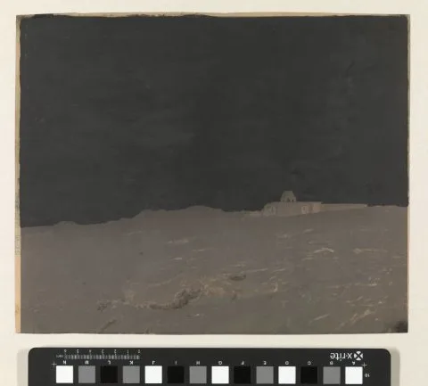 Félix Teynard, Tempelcomplex in het landschap