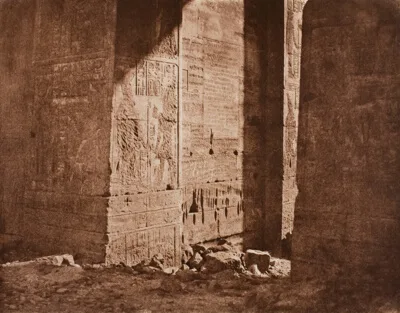 Félix Teynard, First Pylon - French Inscription Carved on the Eastern Embrasure at Point H, Island of Fila (Philae)