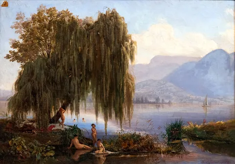 Firmin Salabert, Baigneuse dans le lac d'Annecy - Firmin Salabert - Musée des Beaux-Arts de Gaillac