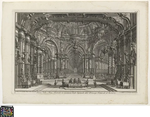 Johann Andreas Pfeffel, Scene of the theatrical feast on the occasion of the marriage of the Prince-elector of Bavaria, Pars IV/6