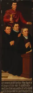 Gillis Claeissens, Portrait of Jan van den Kerchove and Three Male Members of the Kerchove Family