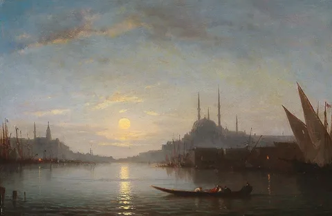 Amédée Rosier, The Golden Horn with the Süleymaniye Mosque