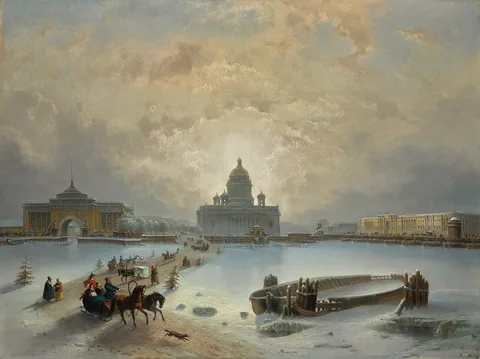 Joseph Andreas Weiss, Ice Road across the Neva