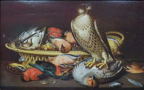 Nicolaes Cave, Falcon and Birds