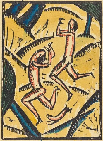 Max Zachmann, Two Nude Dancers in a Landscape