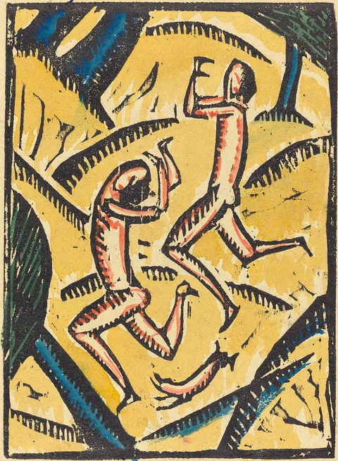 Max Zachmann, Two Nude Dancers in a Landscape