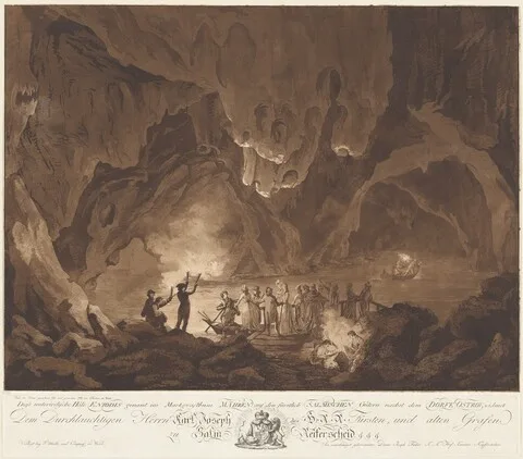 Josef Fischer, Boating Party in an Underground Cave