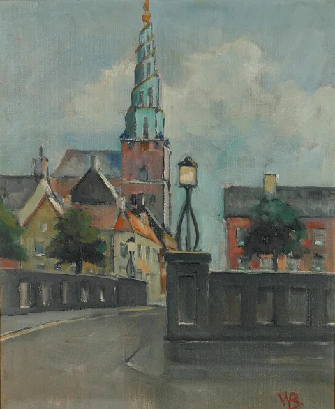 Willy Bille, The church Vor Frelser (Our Saviour) in Christianshavn, Copenhagen.