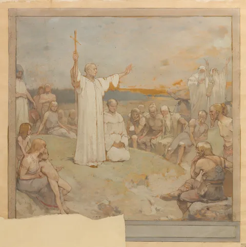 George Sturm, Design for Willibrord Preaching to the Frisians