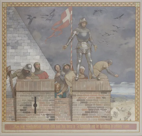 George Sturm, Jan van Schaffelaar throws himself from the tower in Barneveld